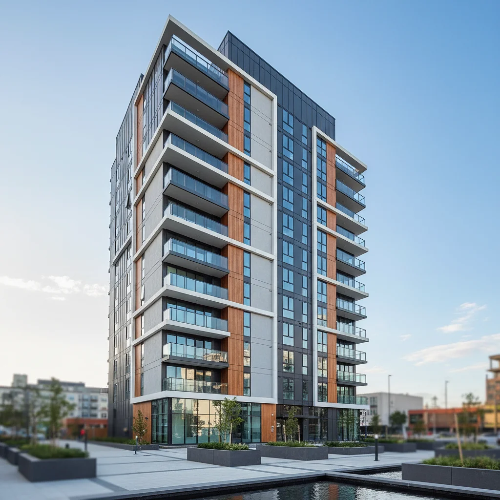 modern apartment building investment property