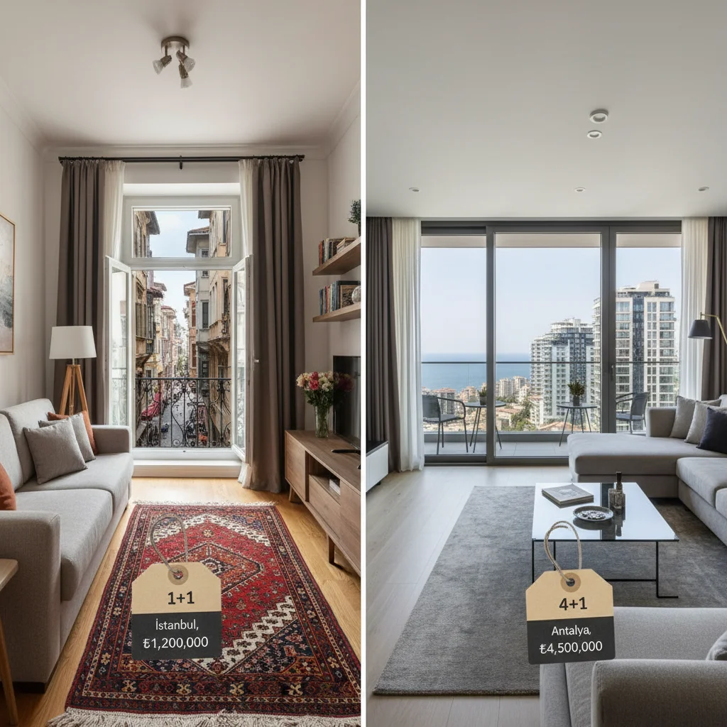 turkey apartment sizes prices comparison